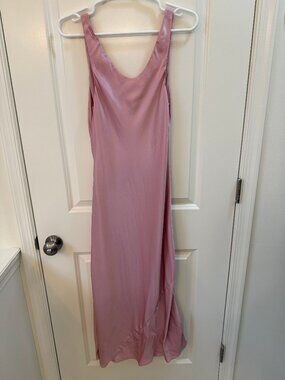 Reformation Bevin Satin Dress Babygirl Pink Size S